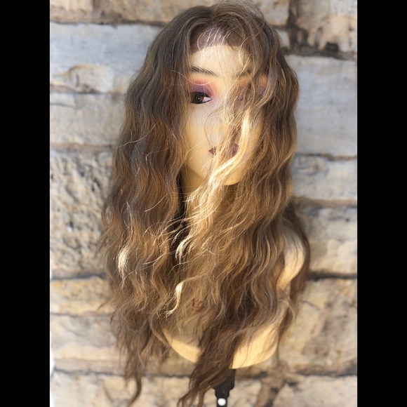 Blonde Mix Loose waves Soft Lacefront Wigs main image 12
